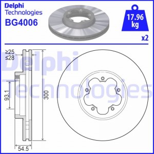 Тормозной диск BG4006 DELPHI