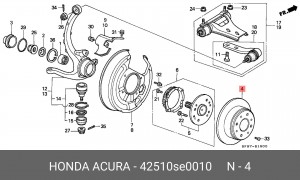 Тормозной диск 42510-SE0-010 HONDA