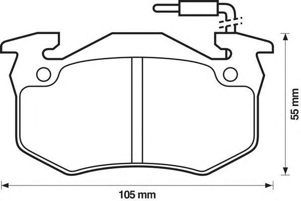 Комплект тормозных колодок, диско 571331B BENDIX JURID