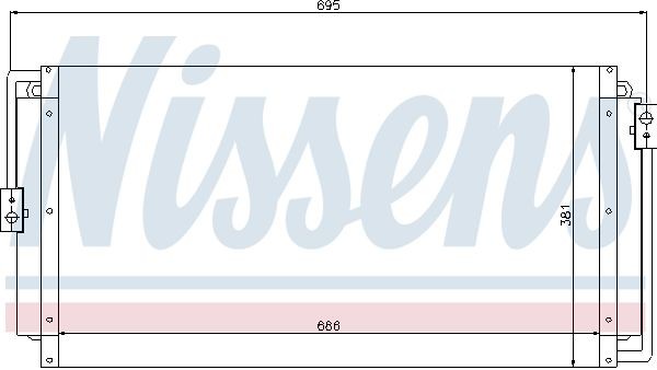 Конденсатор, кондиционер 94554 NISSENS