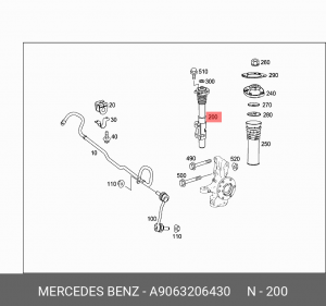 Амортизатор подвески A9063206430 MERCEDES BENZ