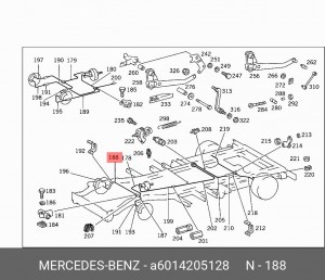 Шланг тормозной A 601 420 51 28 MERCEDES BENZ