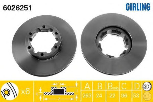 Тормозной диск 6026251 GIRLING