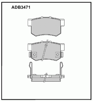 Колодки тормозные дисковые ADB3471 ALLIED NIPPON