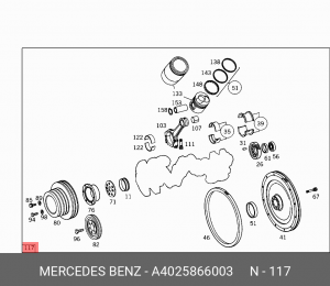 Вкладыши шатунные A 402 586 60 03 MERCEDES BENZ
