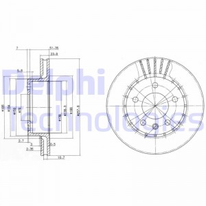 Тормозной диск BG2384 DELPHI