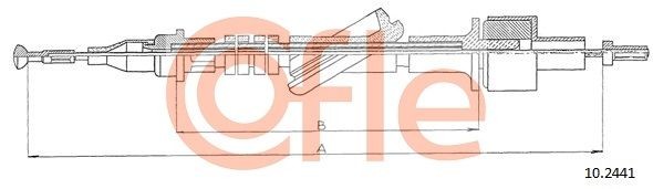 Трос сцепления 102441 COFLE