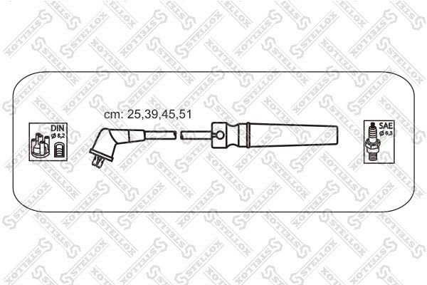 Провода высоковольтные системы зажигания (комплект) 10-38570-SX STELLOX