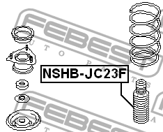 Пыльник амортизатора подвески NSHB-JC23F FEBEST