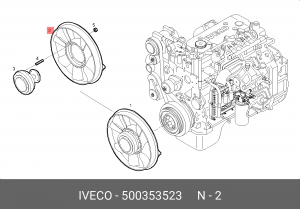 Крыльчатка вентилятора, охлаждение двигателя 500353523 IVECO