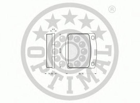 Комплект тормозных колодок, диско 9188 OPTIMAL