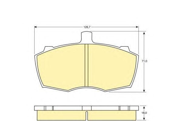 Комплект тормозных колодок, диско 6107601 GIRLING