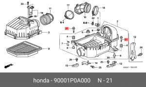 Деталь 90001P0A000 HONDA