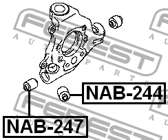 Сайлентблок NAB-247 FEBEST