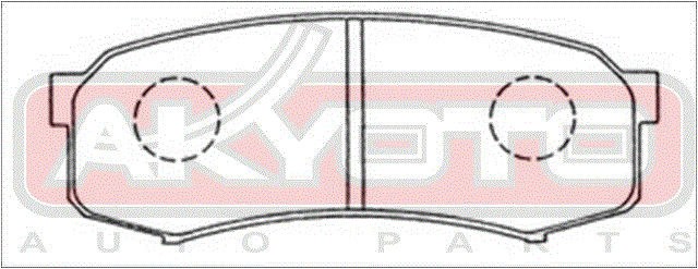 Колодки тормозные дисковые AKD-1143 AKYOTO