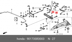 Болт подвески 90173SR3003 HONDA