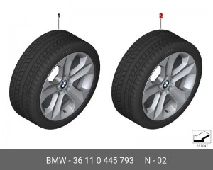 Колесо в сборе 36 11 0 445 793 BMW