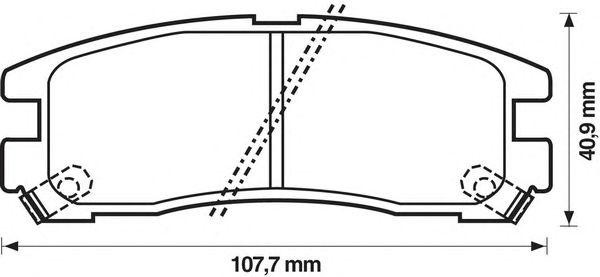 Комплект тормозных колодок, диско 572186B BENDIX JURID