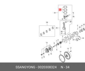 Деталь 0020308324 SSANG YONG