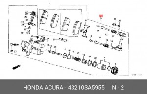 Тормозной суппорт 43210SA5955 HONDA