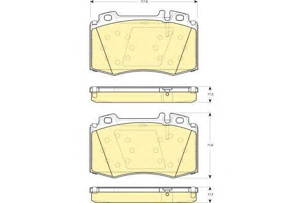 Комплект тормозных колодок, диско 6114549 GIRLING