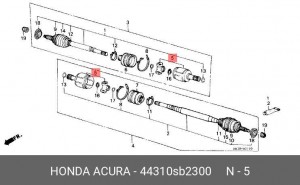 ШРУС 44310SB2300 HONDA