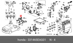 Датчик угла наклона фар 33146SEAG01 HONDA