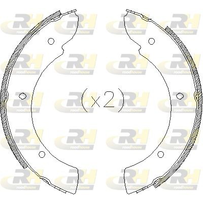 Комплект тормозных колодок, стояночная тормозная система 471100 ROADHOUSE