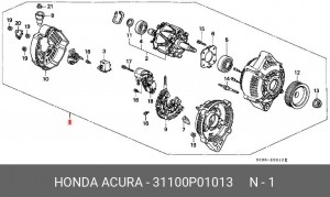 Генератор 31100P01013 HONDA