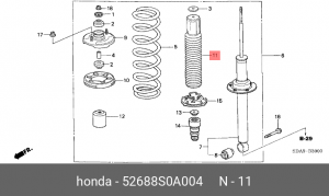 Пыльник амортизатора подвески 52688-S0A-004 HONDA