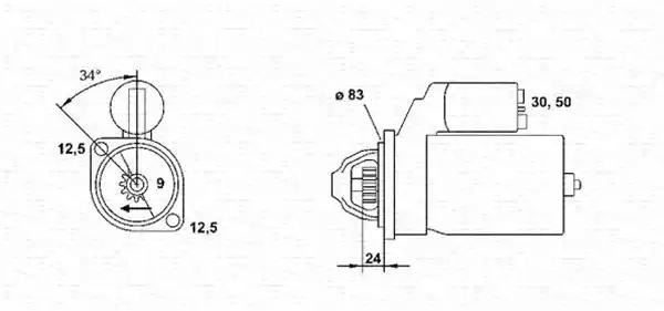 Стартер 943251408010 MAGNETI MARELLI