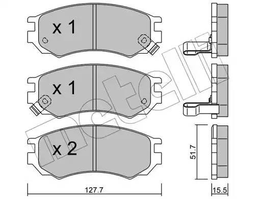 Комплект тормозных колодок, диско 22-0488-0 METELLI