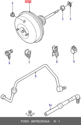 Усилитель тормозной системы 88PB-2005-AA FORD