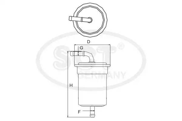 Фильтр топливный ST713 SCT