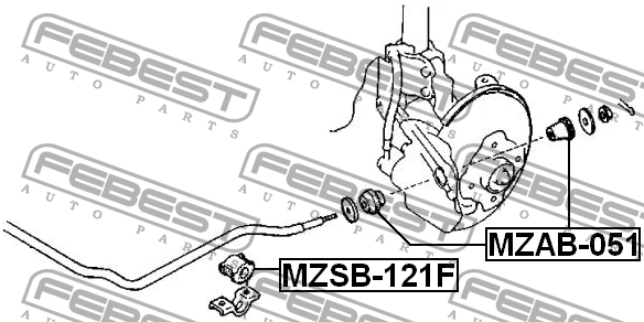 Втулка стабилизатора MZSB-121F FEBEST