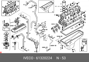 Прокладка, маслянная ванна 61320224 IVECO