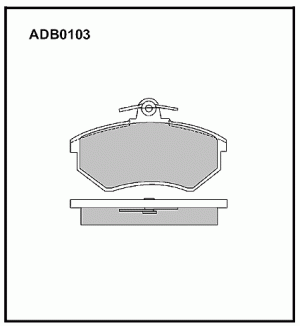 Колодки тормозные дисковые ADB0103 ALLIED NIPPON