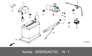 Катушка зажигания 30500SA0732 HONDA