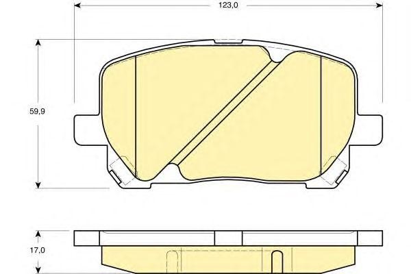 Комплект тормозных колодок, диско 6133159 GIRLING