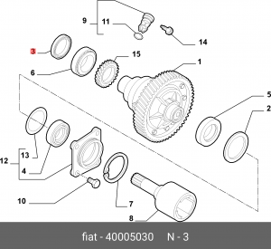 Сальник 40005030 ALFA FIAT LANCIA