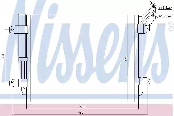 Радиатор кондиционера 940138 NISSENS
