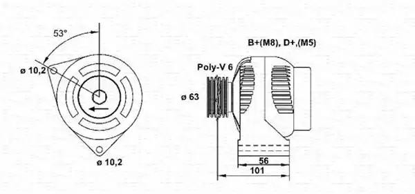 Генератор 943354099010 MAGNETI MARELLI
