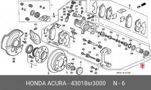 Тормозной суппорт 43018SR3000 HONDA