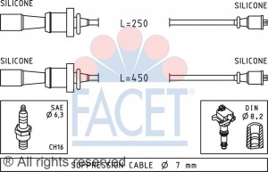 Ккомплект проводов зажигания 4.7241 FACET