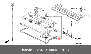 Прокладка, крышка головки цилиндра 12341-RTA-000 HONDA