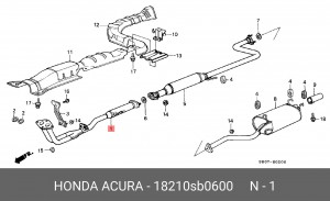 Выпускной трубопровод 18210SB0600 HONDA