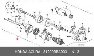 Стартер 31200RBA003 HONDA