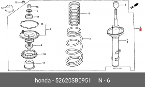 Амортизатор 52620SB0951 HONDA