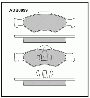 Колодки тормозные дисковые ADB0899 ALLIED NIPPON