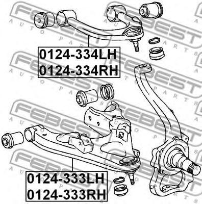 Рычаг подвески 0124-334RH FEBEST